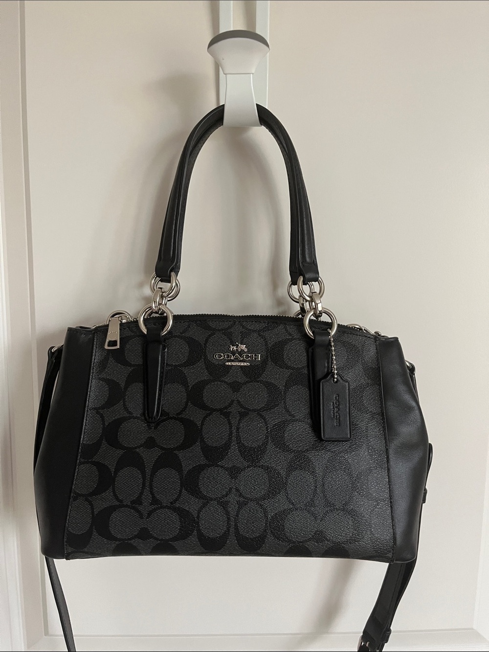 Coach City Zip Tote Bennet Satchel in Charcoal Black (Style F58290)
